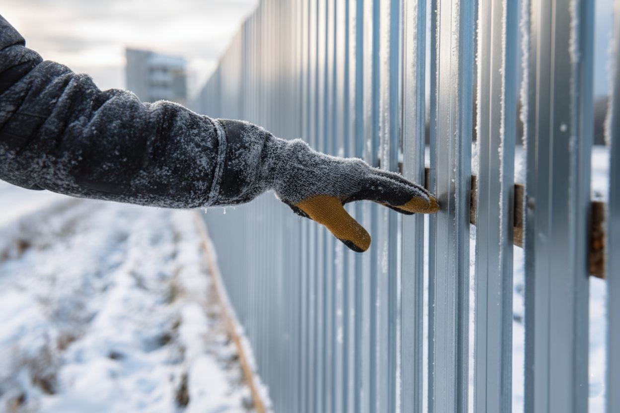 Montaż ogrodzenia zimą – czy to możliwe? Fakty i mity o pracy w niskich temperaturach